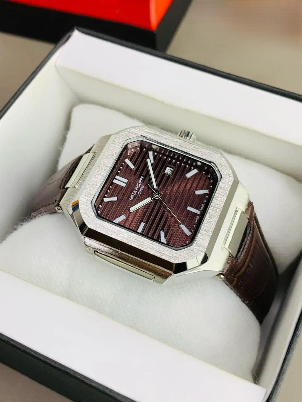 Patek Philippe Leather Strips – Prestige Square Edition (Master Lock)