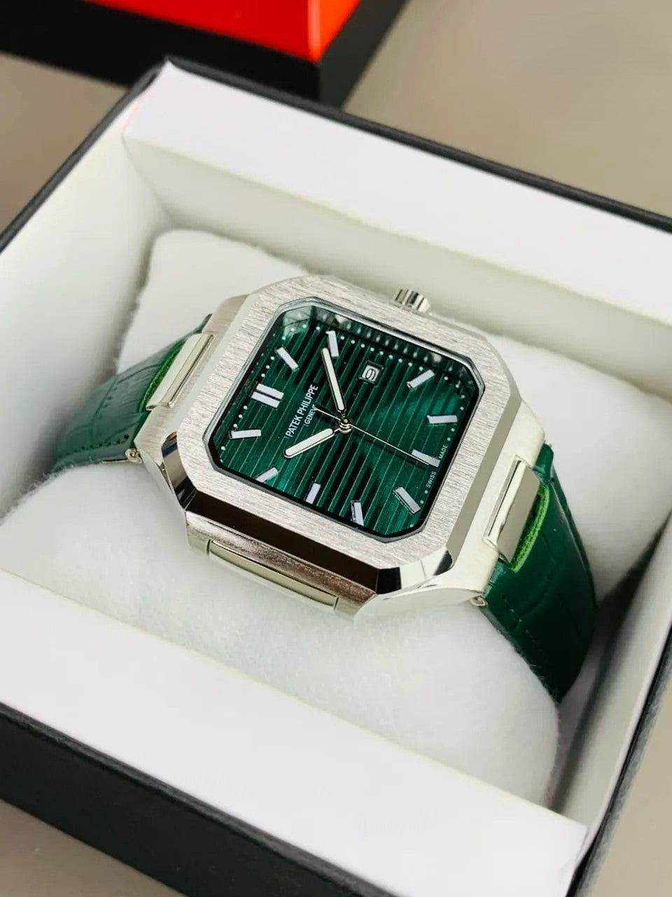 Patek Philippe Leather Strips – Prestige Square Edition (Master Lock)