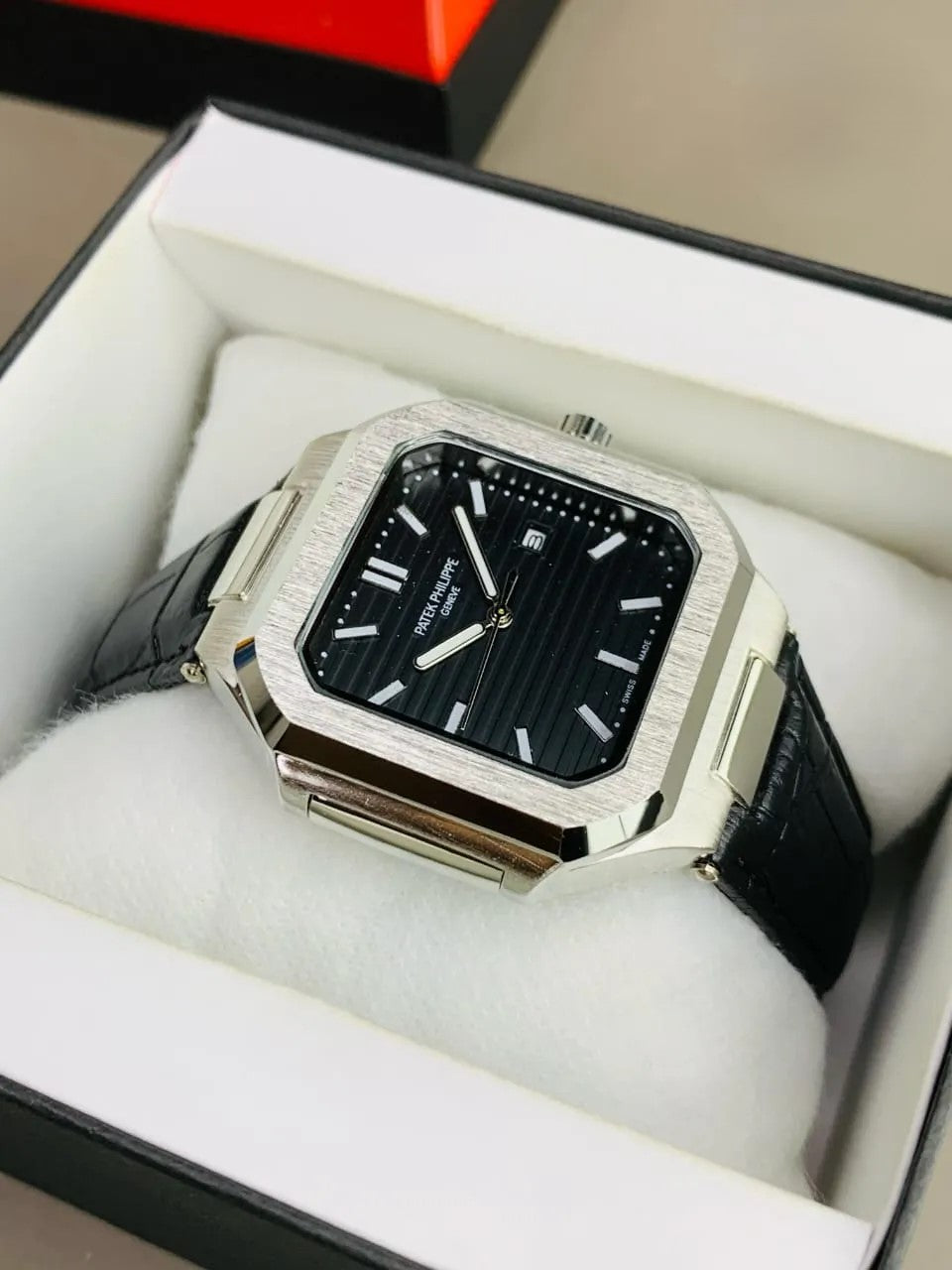 Patek Philippe Leather Strips – Prestige Square Edition (Master Lock)