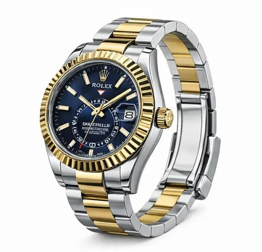 Rolex Sky-Dweller – Silver Stainless Steel Chain (White Dial)