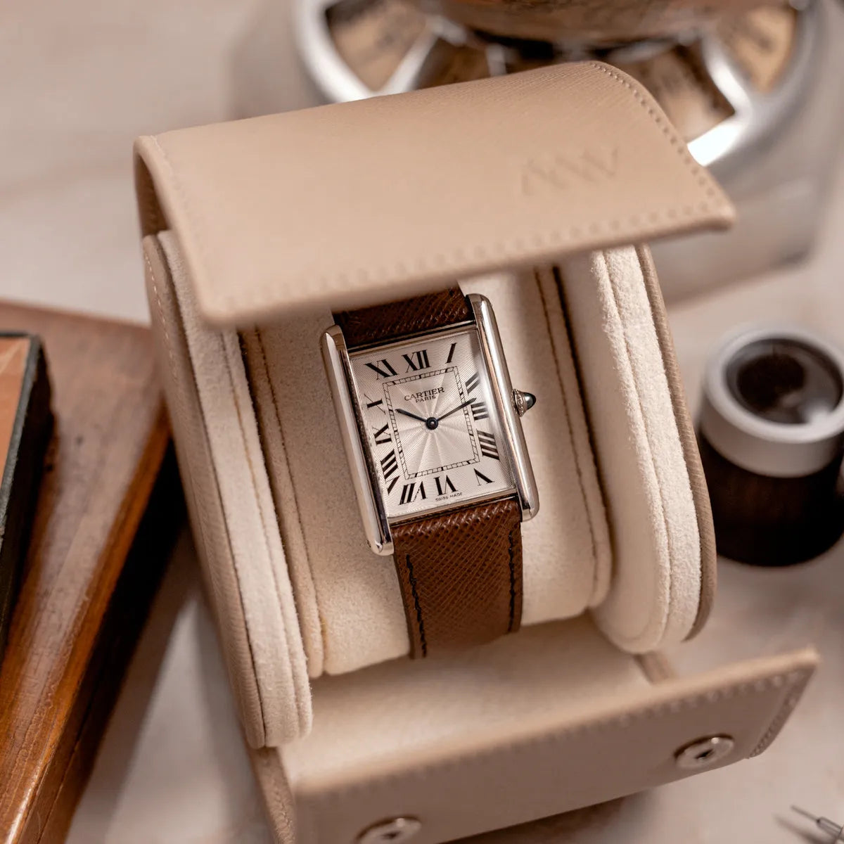 Cartier Classic Tank – Black Leather Strap Edition