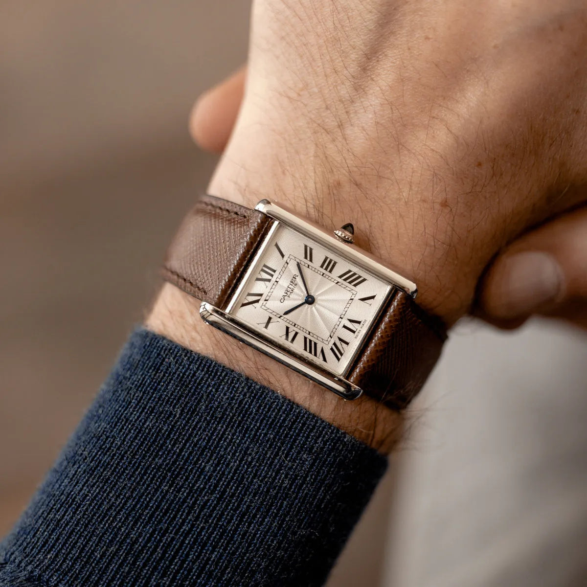 Cartier Classic Tank – Black Leather Strap Edition