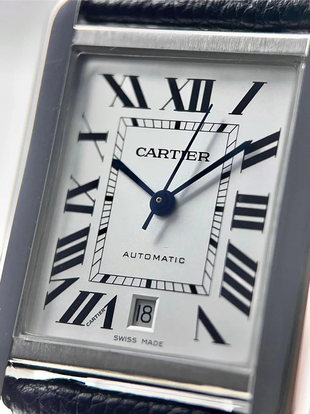 Cartier Classic Tank – Black Leather Strap Edition