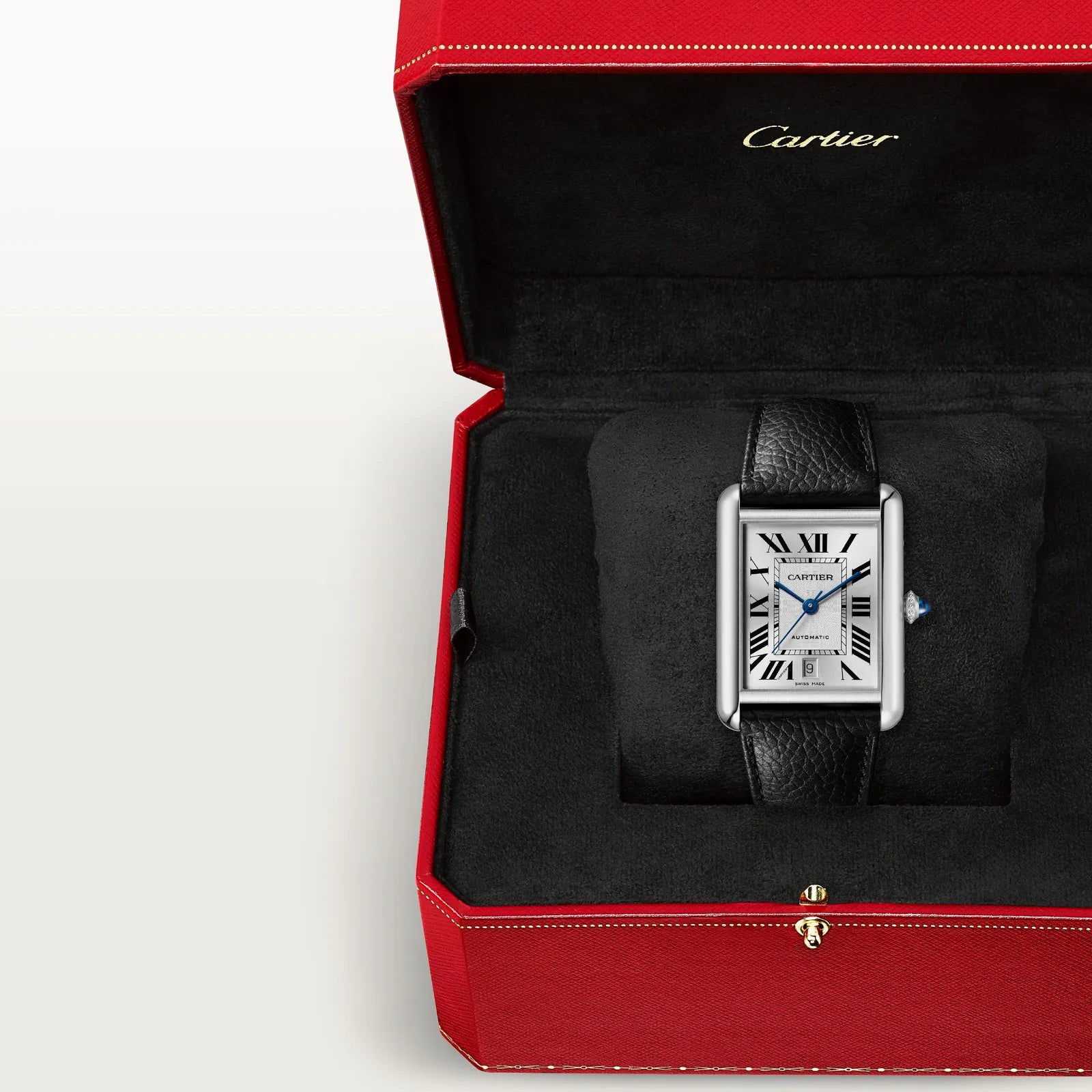 Cartier Classic Tank – Black Leather Strap Edition