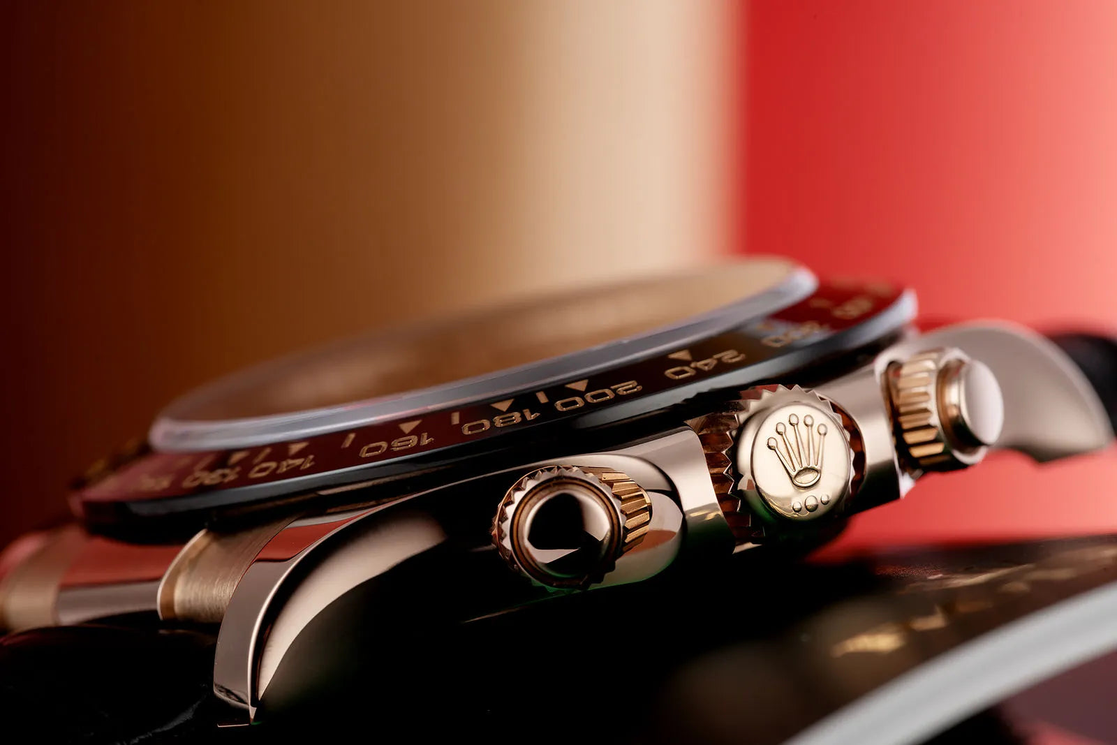 Rolex Chronograph Edition – Brown Leather Strap (Butterfly Lock)