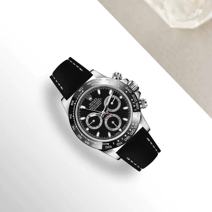 Rolex Chronograph Edition – Brown Leather Strap (Butterfly Lock)