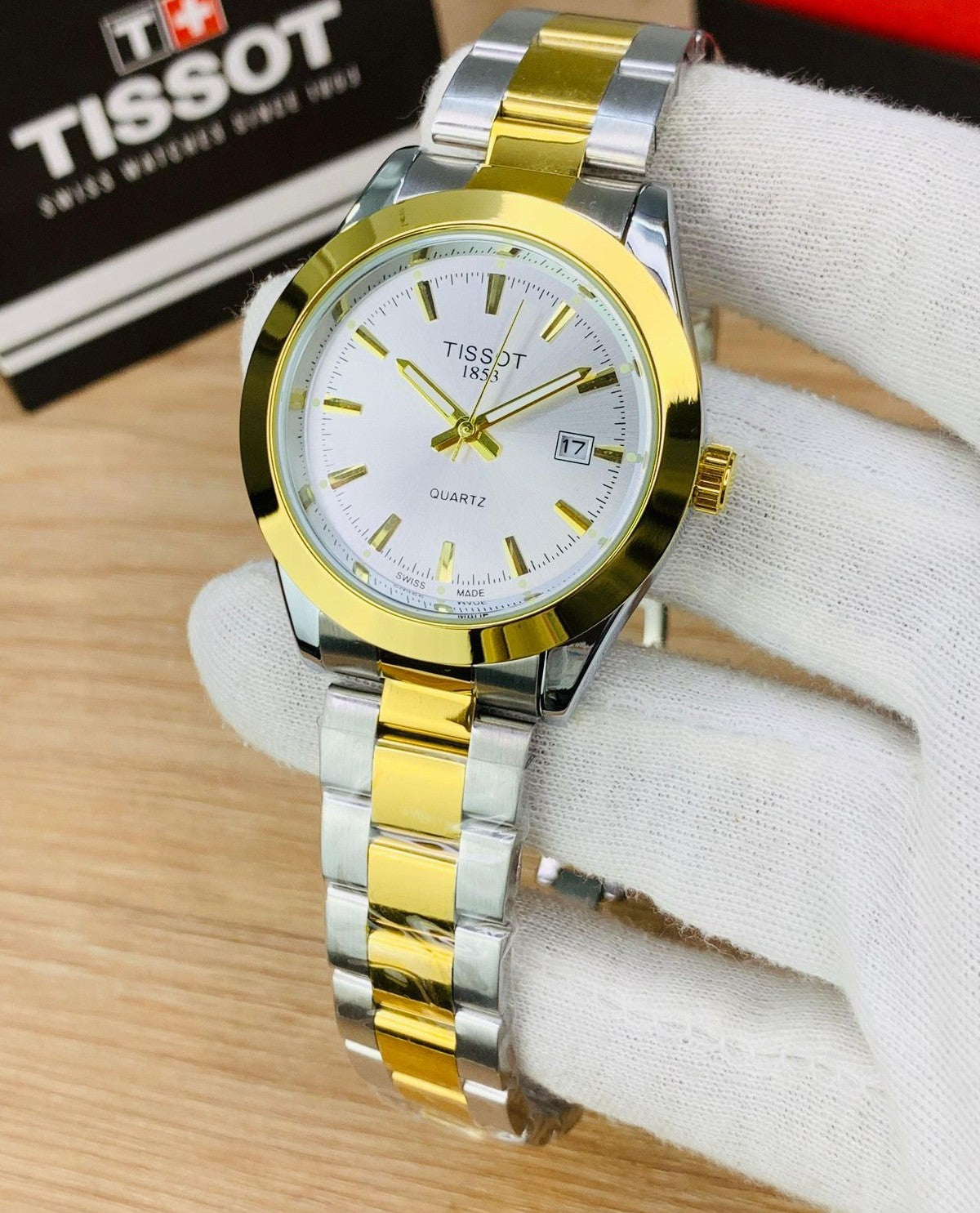 Tissot Tissot Gentleman Silver Stainless Steel Silver Dial Quartz Watch for Men's