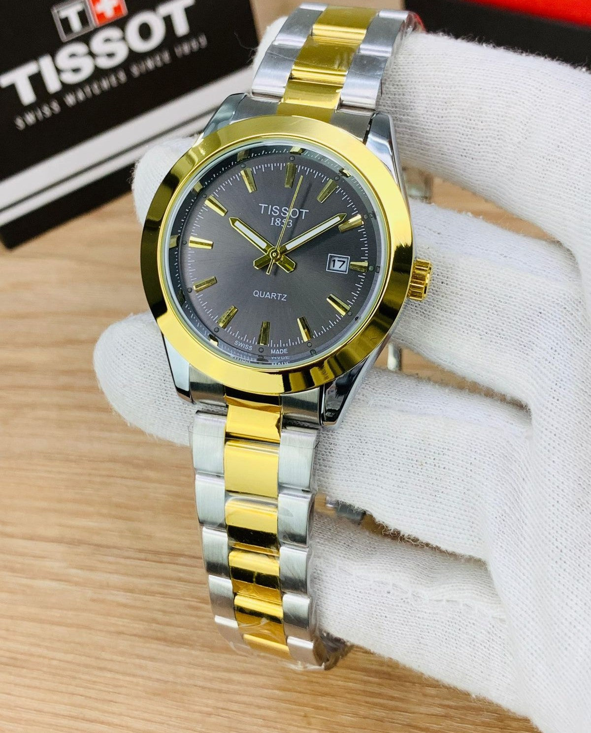 Tissot Tissot Gentleman Silver Stainless Steel Silver Dial Quartz Watch for Men's