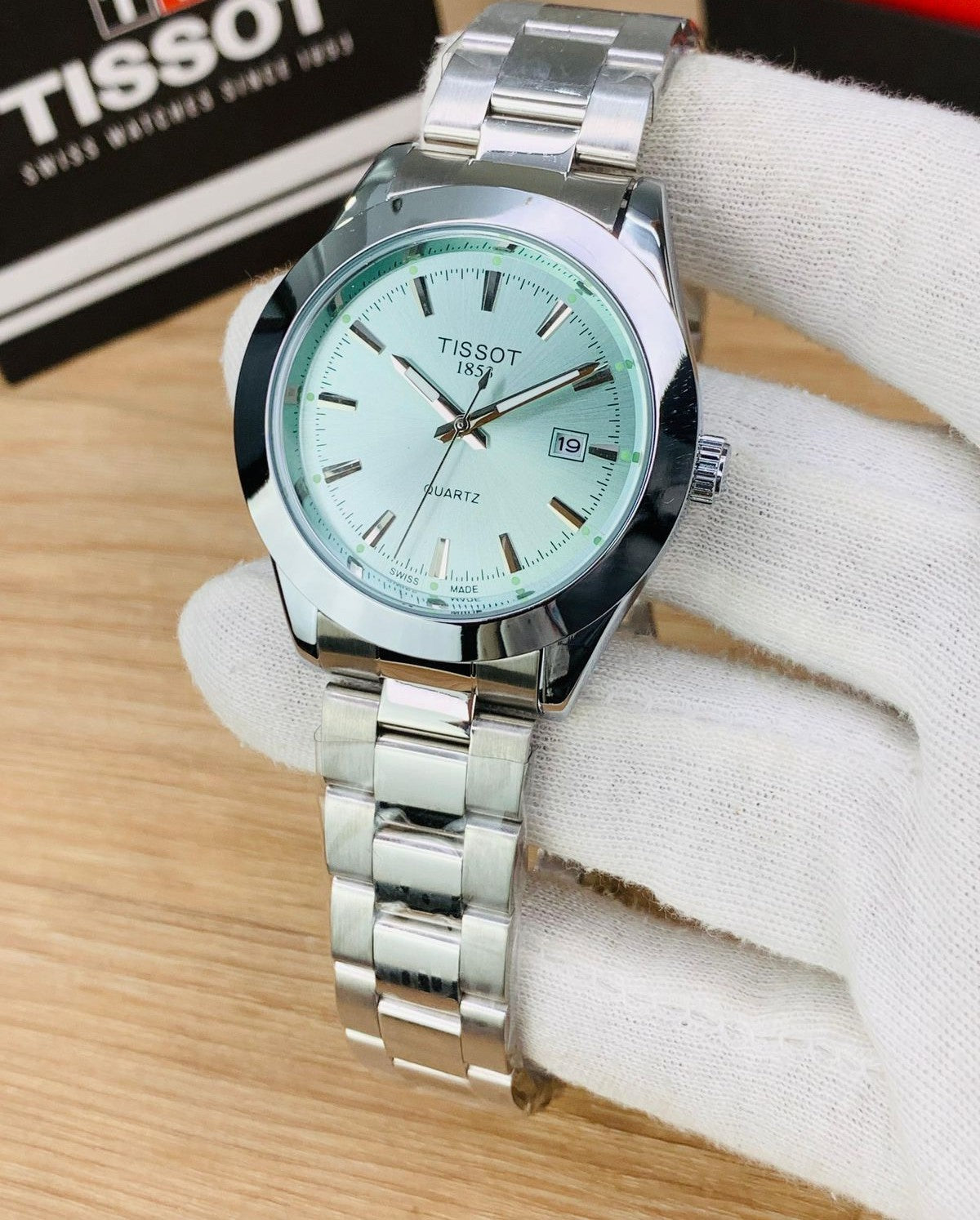 Tissot Tissot Gentleman Silver Stainless Steel Silver Dial Quartz Watch for Men's