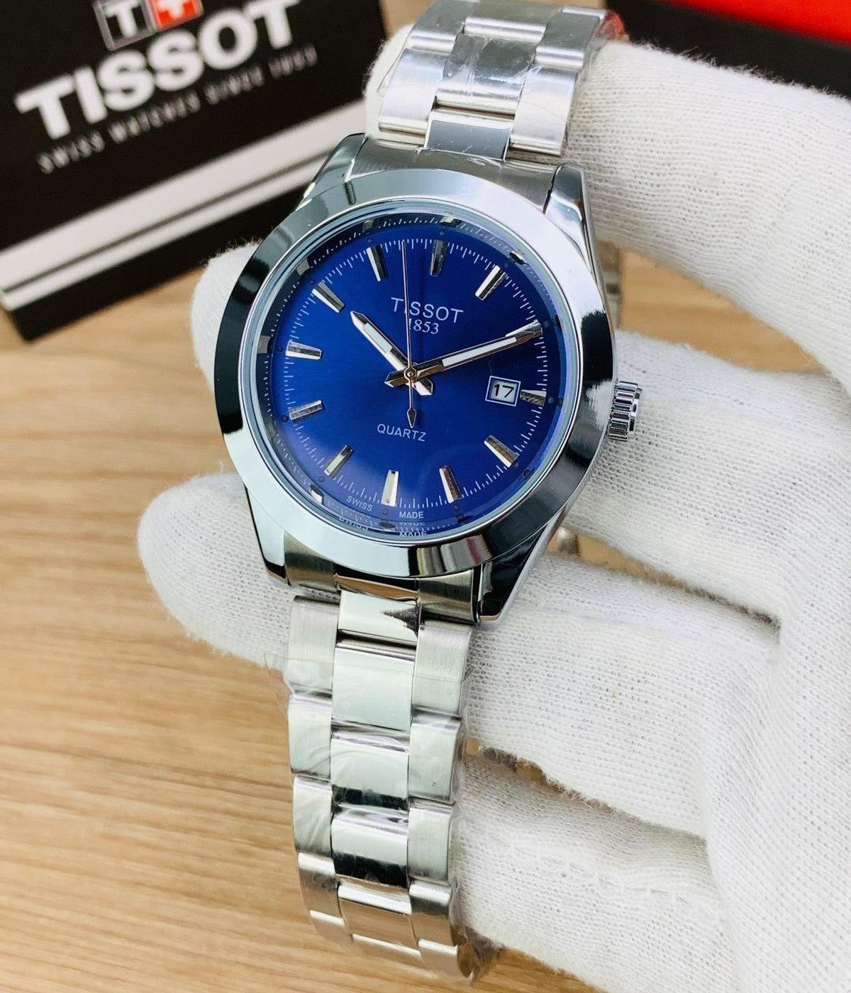 Tissot Tissot Gentleman Silver Stainless Steel Silver Dial Quartz Watch for Men's