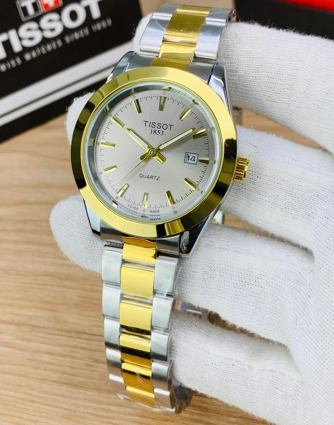 Tissot Tissot Gentleman Silver Stainless Steel Silver Dial Quartz Watch for Men's