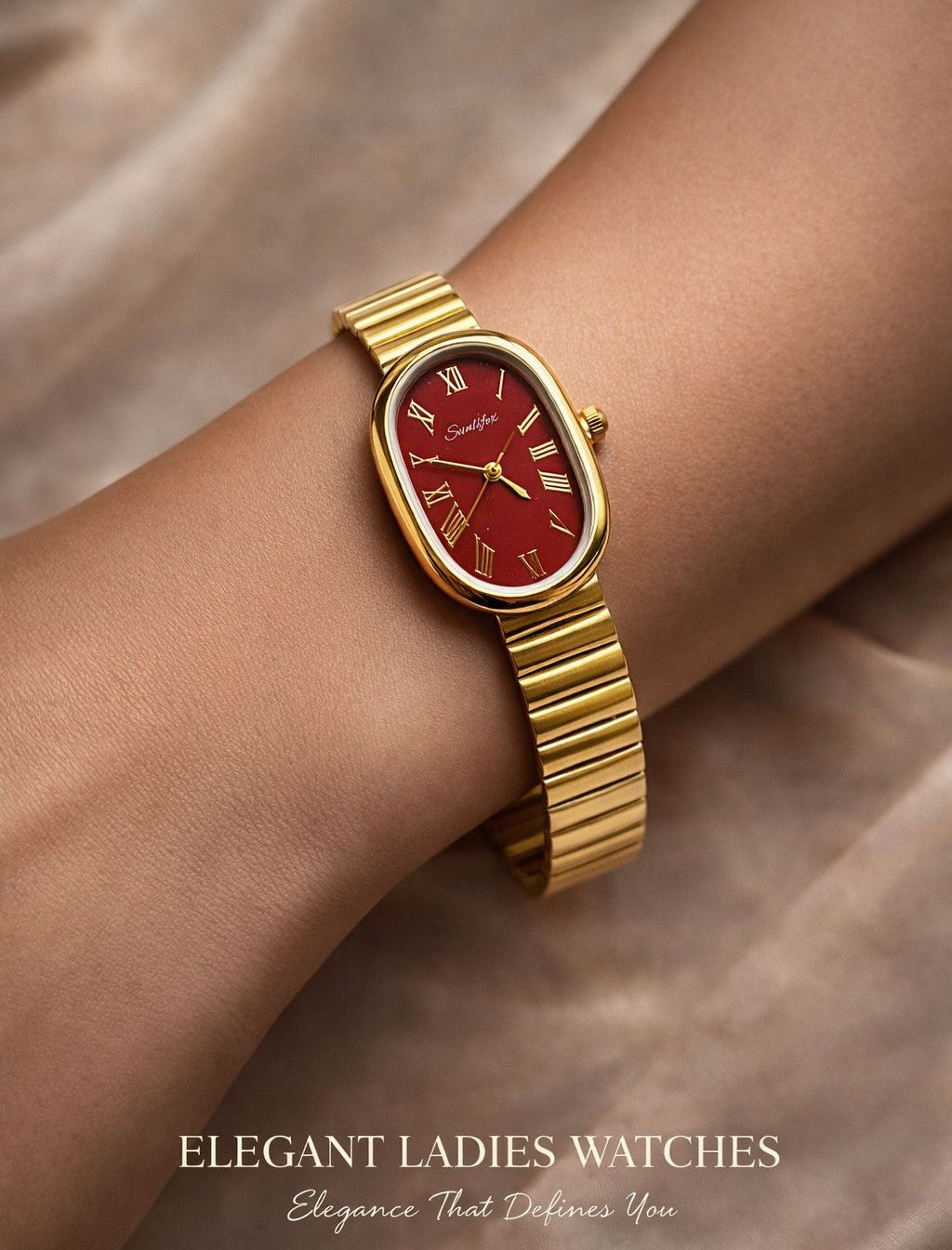 SUNLIFEX Original Women’s Watch – Vintage Oval Design