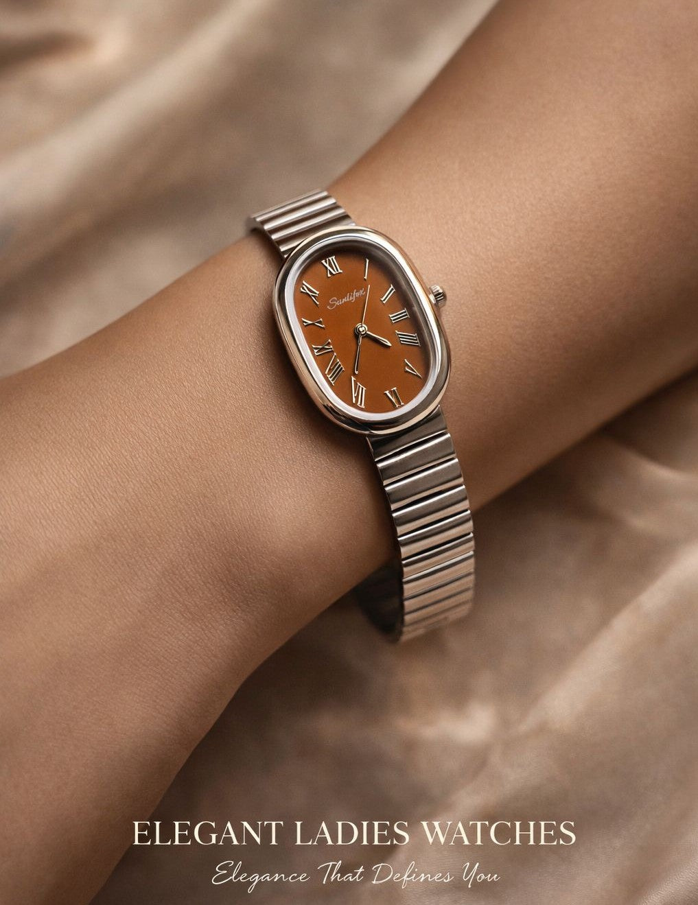 SUNLIFEX Original Women’s Watch – Vintage Oval Design