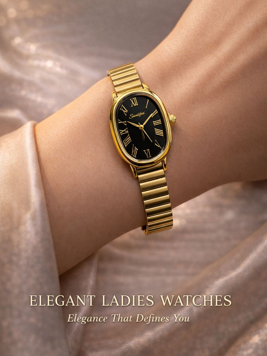SUNLIFEX Original Women’s Watch – Vintage Oval Design