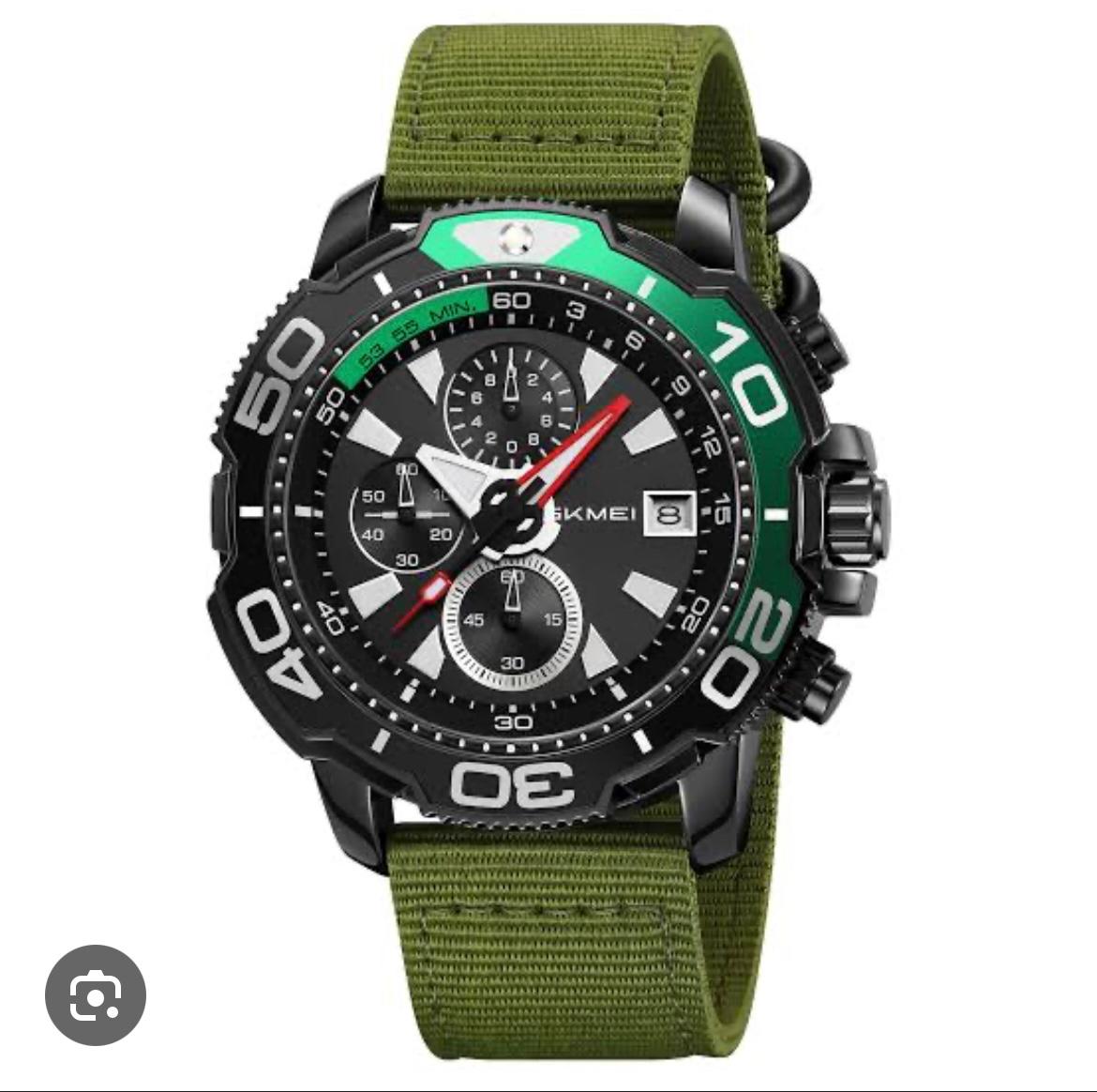 SKMEI 9381 Nylon Strap Six Hand Chronograph Men Trendy Sport Quartz Watch